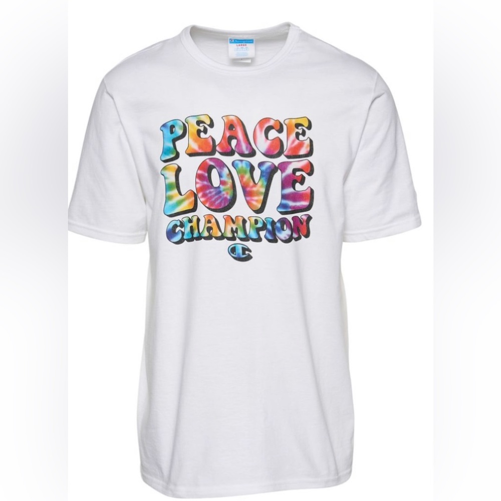 Champion Peace Love Tie Dye T-Shirt men’s large